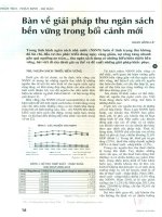 Bàn về giải pháp thu ngân sách bền vững trong bối cảnh mới 