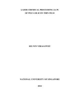 Laser chemical processing (LCP) of poly silicon thin film 