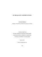 On the quality and price of data 