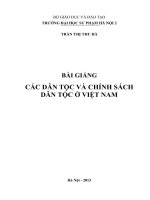 Bài giảng các dân tộc và chính sách dân tộc ở việt nam