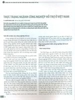 Thực trạng ngành công nghiệp hỗ trợ ở việt nam