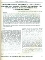 Thành phần loài, diễn biến tỷ lệ gây hại và đặc điểm gây hại của các loài sâu cuốn lá cây có múi ở TP cần thơ và tỉnh hậu giang 