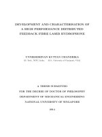 Development and characterisation of a high performance distributed feedback fibre laser hydrophone 