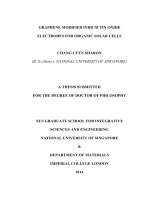Graphene modified indium tin oxide electrodes for organic solar cells 