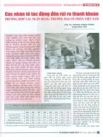 Các nhân tố tác động đến rủi ro thanh khoản   trường hợp các ngân hàng thương mại cổ phần việt nam 