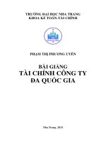 Bài giảng tài chính công ty đa quốc gia 