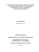 Construction requirements driven planning and scheduling 