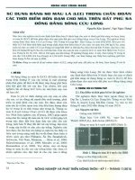 Sử dụng bảng so màu lá (LCC) trong chuẩn đoán thời điểm bón đạm cho mía trên đất phù sa đông bằng sông cửu long 