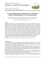 An experimental study of temperatures in cloud from release of flashing liquid CO2 in 3m long channel 