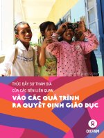 Tóm lược chính sách – thúc đẩy sự tham gia của các bên liên quan vào các quá trình ra quyết định giáo dục