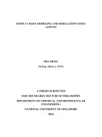 Supply chain modeling and simulation using agents 
