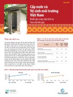 Tóm tắt báo cáo đánh giá cung cấp dịch vụ trong lĩnh vực cấp nước và vệ sinh 