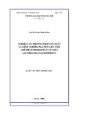 Nghiên cứu phương pháp sản xuất và kiểm nghiệm nguyên liệu cho chế phẩm probiotics có chứa lactobacllus acidophilus