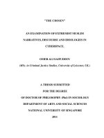 The chosen an examination of extremist muslim narratives, discourse and ideologies in cyberspace 