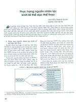 Thực trạng nguồn nhân lực kinh tế thể dục thể thao