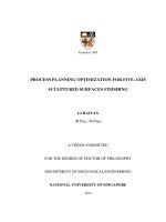 Process planning optimization for five axis sculptured surfaces finishing 