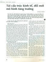 Tái cấu trúc kinh tế, đổi mới mô hình tăng trưởng