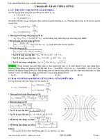 HỆ THỐNG LÝ THUYẾT VÀ PHÂN DẠNG BÀI TẬP GIAO THOA SÓNG CƠ