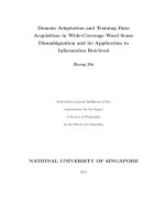 Domain adaptation and training data acquisition in wide coverage word sense disambiguation and its application to information retrieval 