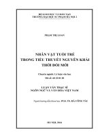 Nhân vật tuổi trẻ trong tiểu thuyết nguyễn khải thời đổi mới (LV01393)