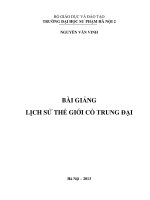 Bài giảng lịch sử thế giới cổ trung đại