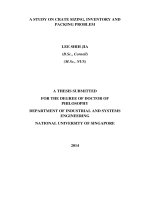 A study on crate sizing, inventory and packing problem 