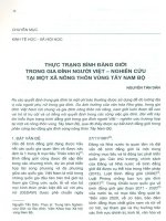 Thực trạng bình đẳng giới trong gia đình người việt   nghiên cứu tại một xã nông thôn vùng tây nam bộ 