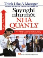 Suy nghĩ như một nhà quản lý