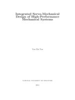 Integrated servo mechanical design of high performance mechanical systems 