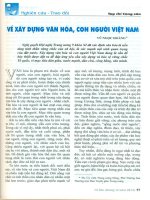 Về xây dựng văn hóa, con người việt nam 