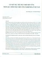 Gắn kết mục tiêu phát triển bền vững trong quá trình thực hiện công nghiệp hóa ở việt nam 