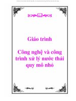 xử lý nước thải ô nhiễm quy mô nhỏ