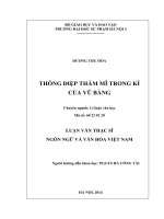 Thông điệp thẩm mĩ trong kí của vũ bằng