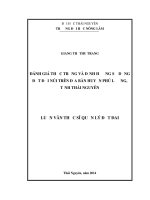 Đánh giá thực trạng và định hướng sử dụng đất đồi núi trên địa bàn huyện phú lương tỉnh thái nguyên
