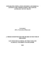 Integrating population genomics and medical genetics for understanding the genetic aetiology of eye traits 