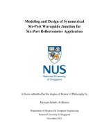 Modeling and design of symmetrical six port waveguide junction for six port reflectometer application 