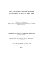 Digital communications in additive white symmetric alpha stable noise 