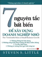 7 Nguyên tắc bất biến để xây dựng doanh nghiệp nhỏ (The 7 Irrefutable Rules of Small Business Growth) (nhấn nút toàn màn hình để xem đầy đủ )