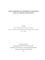 Optical performance monitoring in high speed optical communication systems 