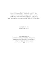 Development of a robotic nanny for children and a case study of emotion recognition in human robotic interaction 