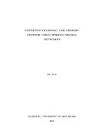 Cognitive learning and memory systems using spiking neural networks 