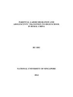 Parental labor migration and adolescents transition to high school in rural china 