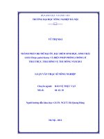 Thành phần bọ trĩ hại ớt, đắc điểm sinh học, sinh thái loái thrips palmi karny và biện pháp phòng chống ở thái thuỵ, thái bình vụ thu đông năm 2011