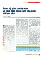 Quan hệ giữa lập dự toán và thực hiện ngân sách nhà nước với lạm phát