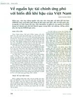 Về nguồn lực tài chính ứng phó với biến đổi khí hậu của việt nam