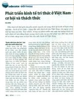 Phát triển kinh tế tri thức ở việt nam   cơ hội và thách thức