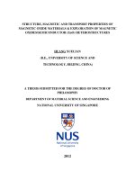 Structure, magnetic and transport properties of magnetic oxide materials and exploration of magnetic oxides semiconductor (zno) heterostructures 