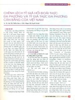 Chênh lệch tỷ giá hối đoái thực đa phương và tỷ giá thực đa phương cân bằng của việt nam 