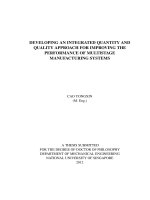 Developing an integrated quantity and quality approach for improving the performance of multistage manufacturing systems 