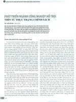 Phát triển ngành công nghiệp hỗ trợ   nhìn từ thực trạng chính sách